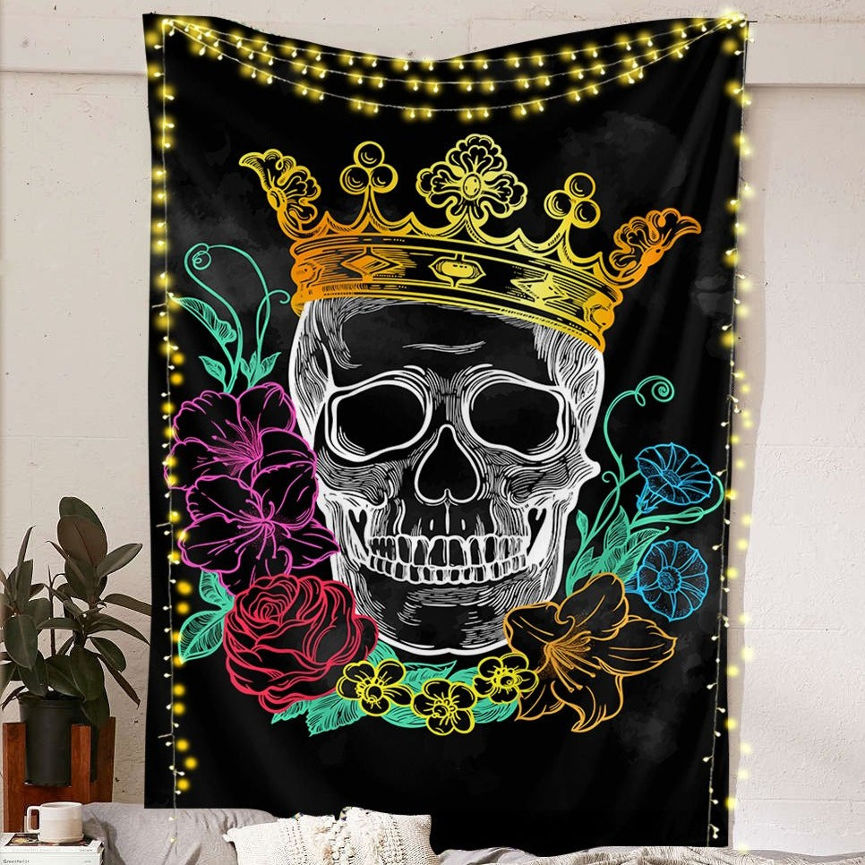 King Skull Tapestry