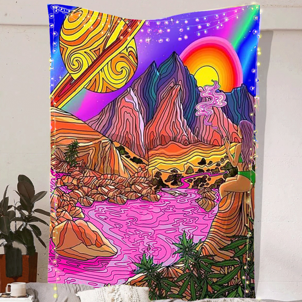 Trippy Paradise Tapestry