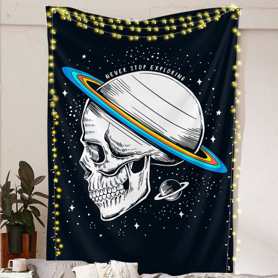 Skull Halo Tapestry