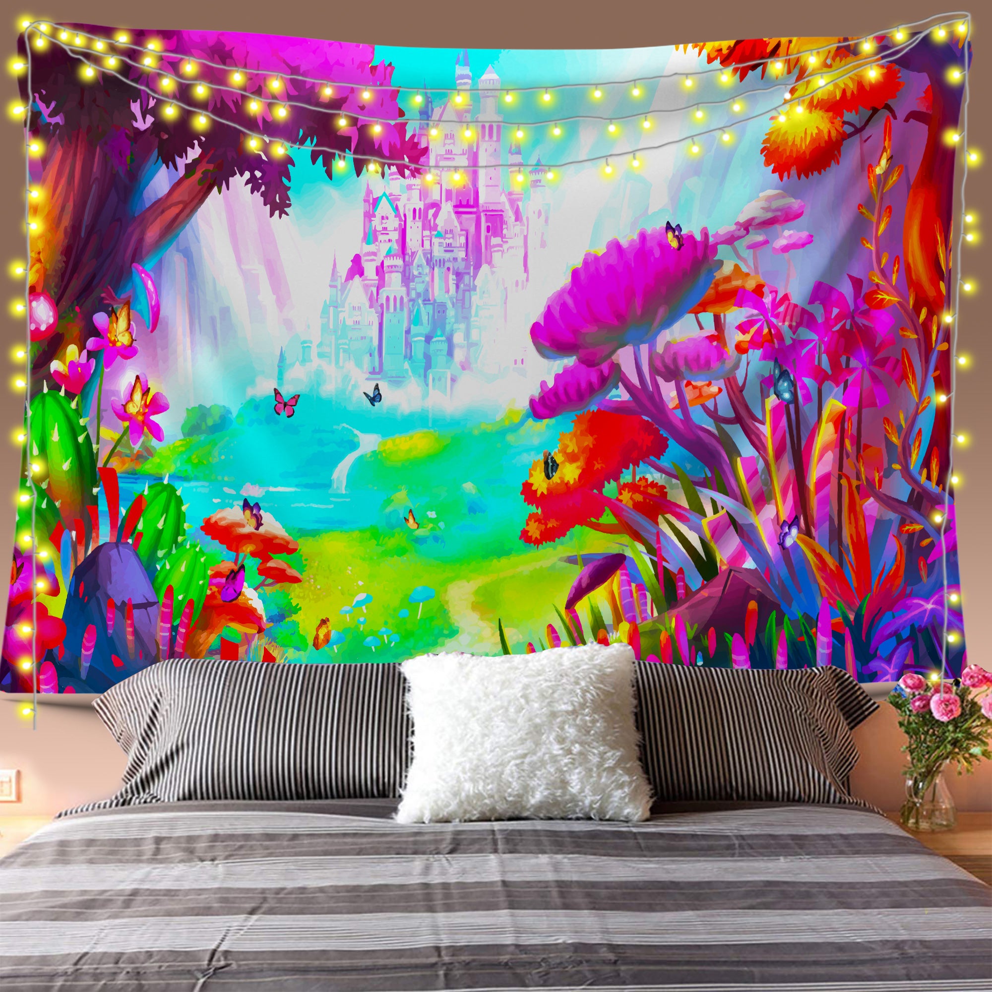 Butterfly Castle Tapestry