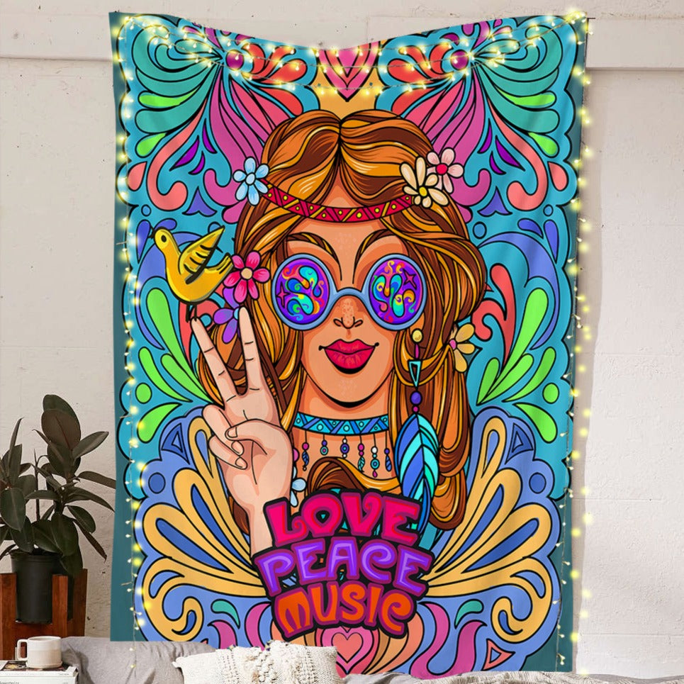 70s Hippie Tapestry