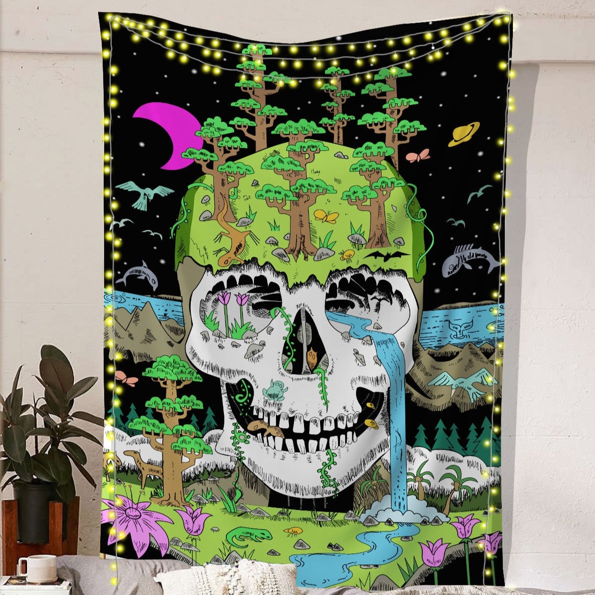Nature Skull Tapestry