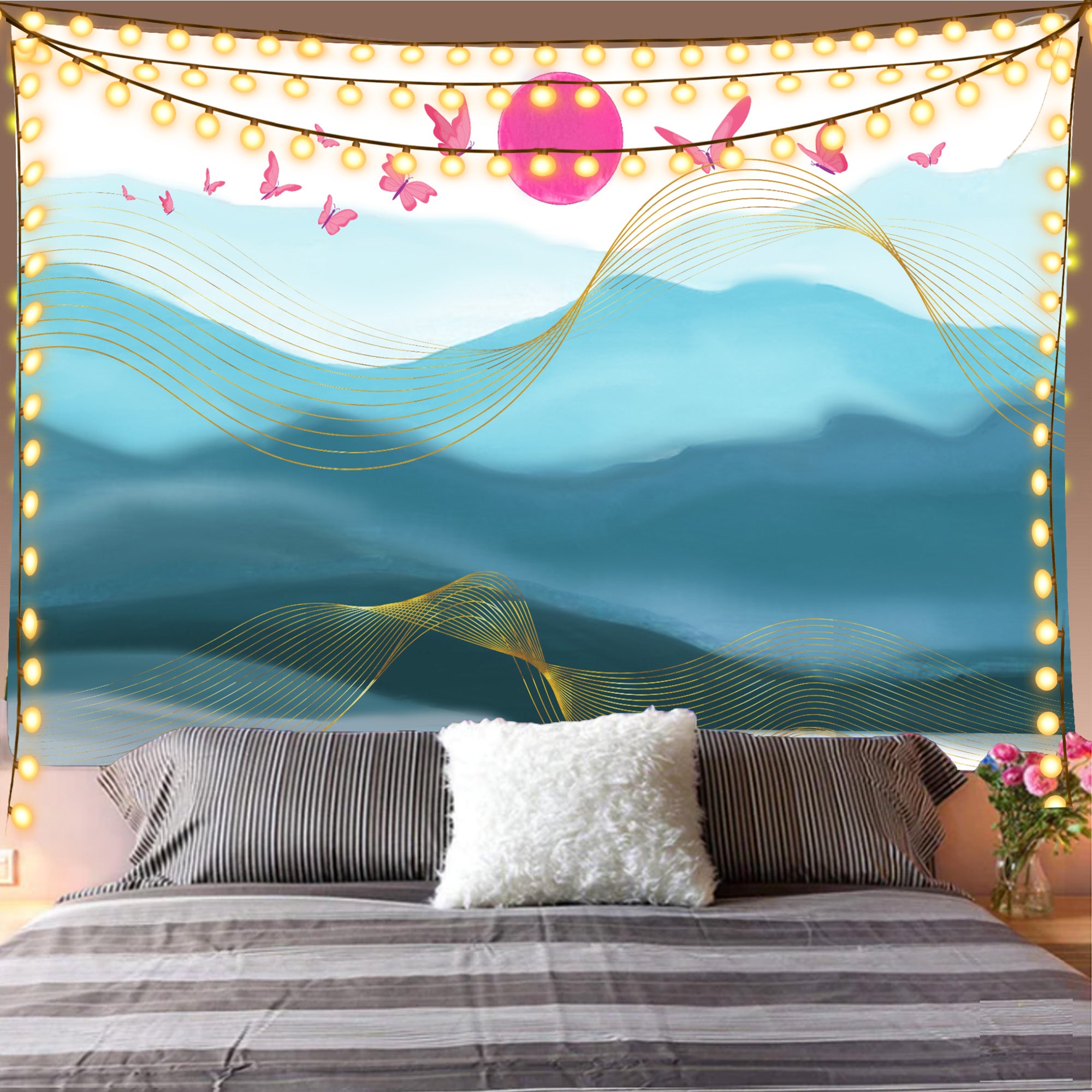 Butterfly Mountains Tapestry